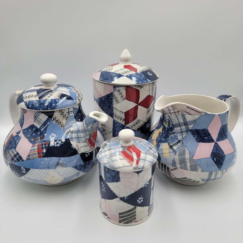 VINTAGE RALPH LAUREN FOR WEDGWOOD ENGLAND PATCHWORK KITCHEN  1989 Cottagecore‎